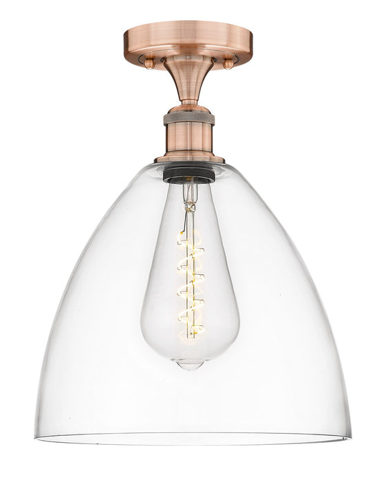 Innovations 616-1F-AC-GBD-122 One Light Semi-Flush Mount, Antique Copper
