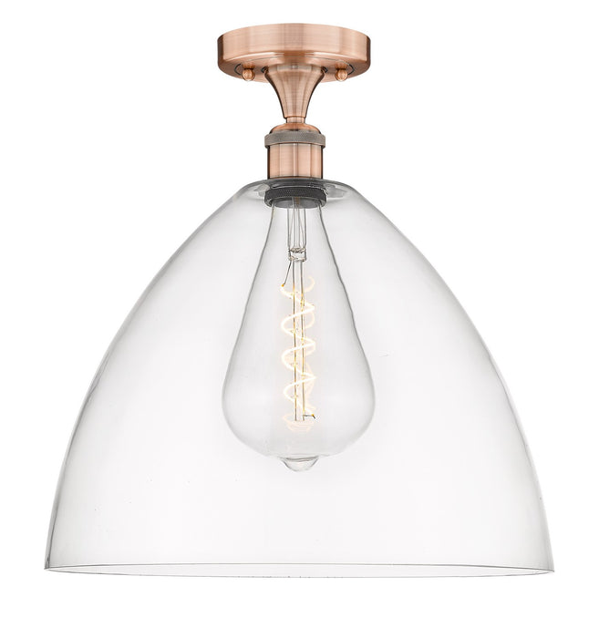 Innovations 616-1F-AC-GBD-162 One Light Semi-Flush Mount, Antique Copper