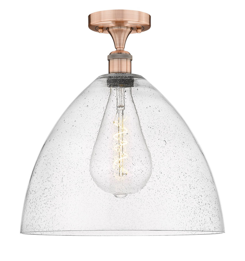 Innovations 616-1F-AC-GBD-164 One Light Semi-Flush Mount, Antique Copper