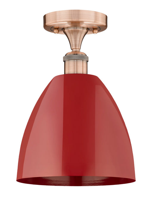 Innovations 616-1F-AC-MBD-9-RD One Light Semi-Flush Mount, Antique Copper