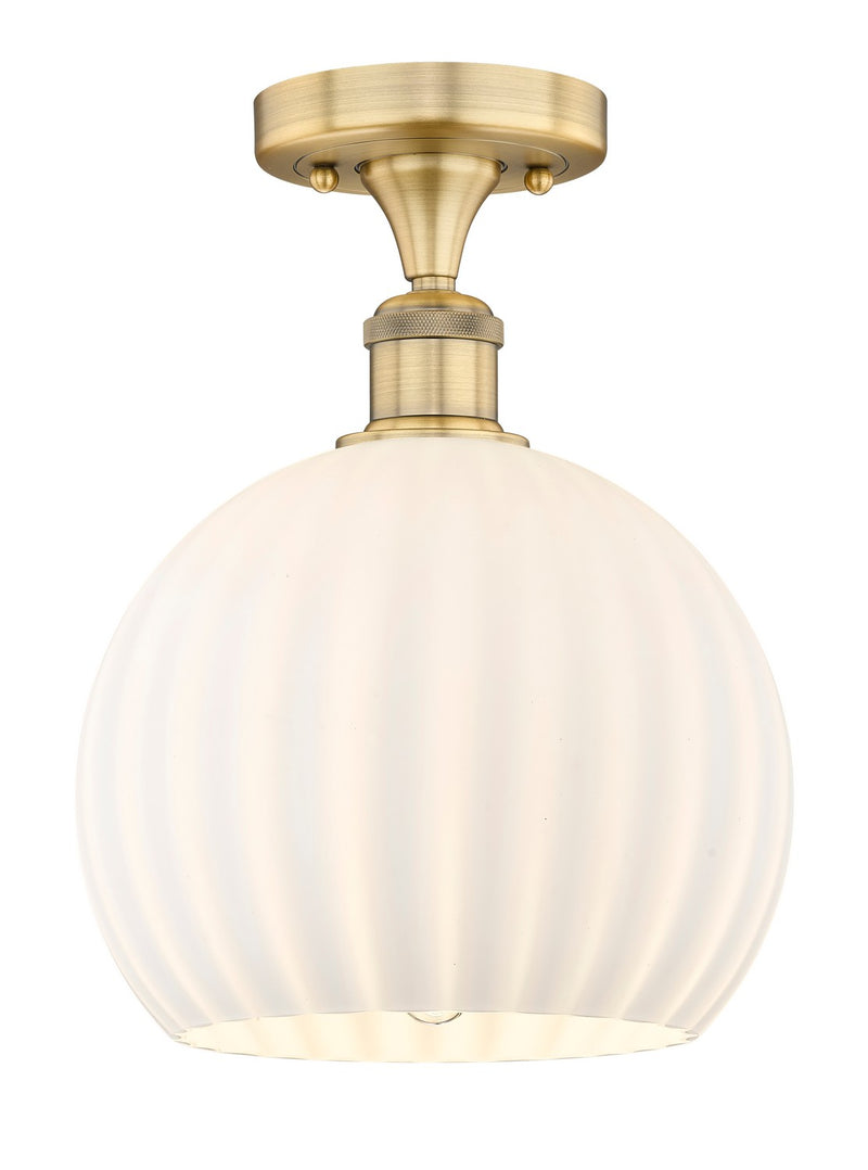 Innovations 616-1F-BB-G1217-10WV LED Semi-Flush Mount, Brushed Brass