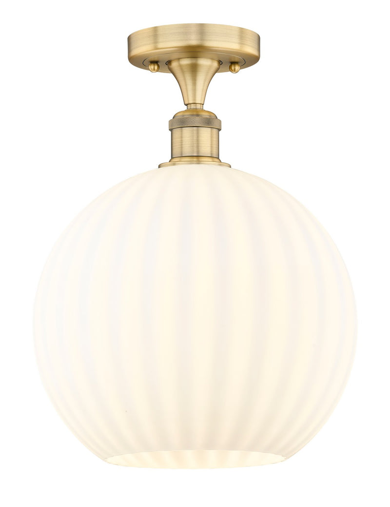 Innovations 616-1F-BB-G1217-12WV LED Semi-Flush Mount, Brushed Brass