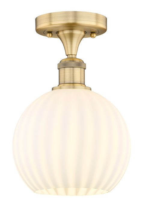 Innovations 616-1F-BB-G1217-8WV LED Semi-Flush Mount, Brushed Brass