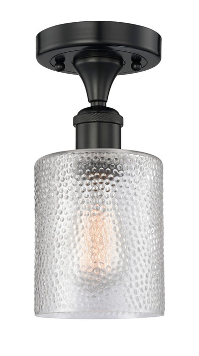 Innovations 616-1F-BK-G112 One Light Semi-Flush Mount, Matte Black