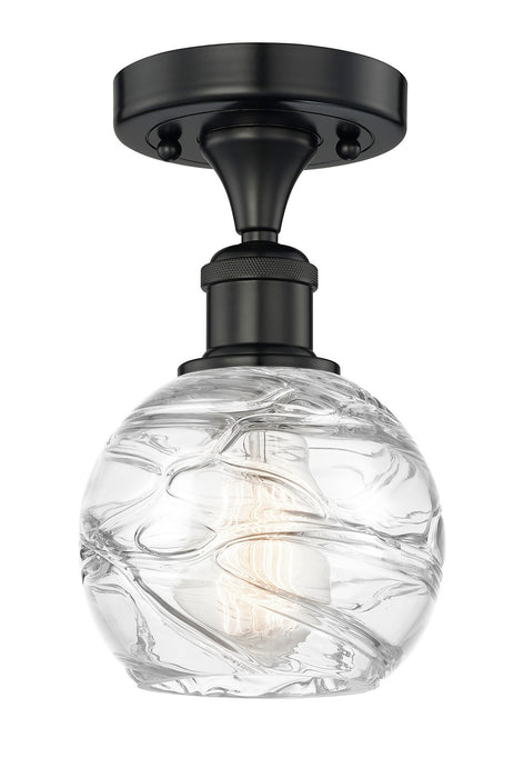 Innovations 616-1F-BK-G1213-6 One Light Semi-Flush Mount, Matte Black