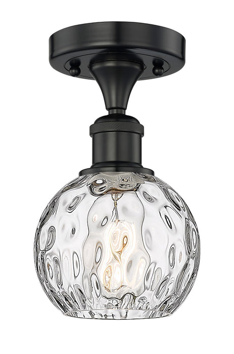 Innovations 616-1F-BK-G1215-6 One Light Semi-Flush Mount, Matte Black
