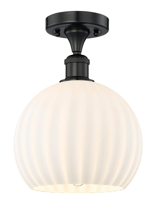 Innovations 616-1F-BK-G1217-10WV LED Semi-Flush Mount, Matte Black