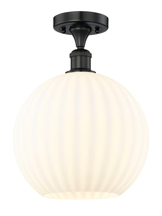 Innovations 616-1F-BK-G1217-12WV LED Semi-Flush Mount, Matte Black