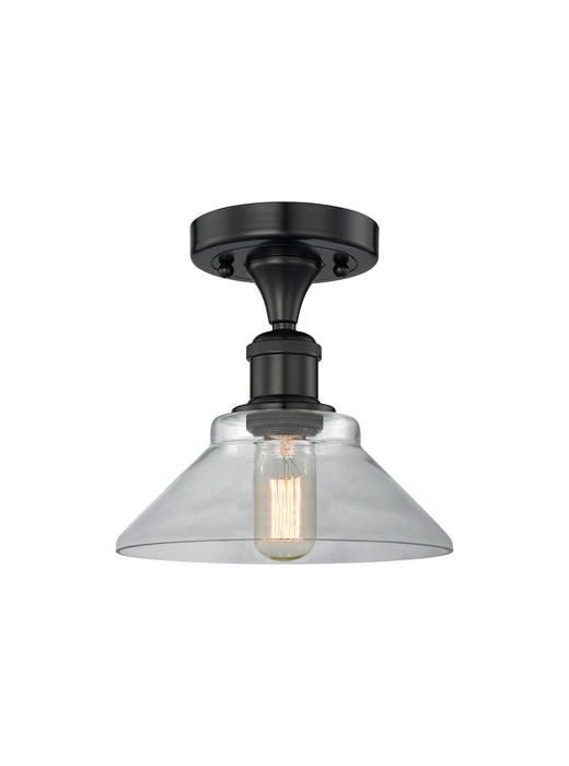 Innovations 616-1F-BK-G132 One Light Semi-Flush Mount, Matte Black
