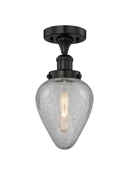 Innovations 616-1F-BK-G165 One Light Semi-Flush Mount, Matte Black