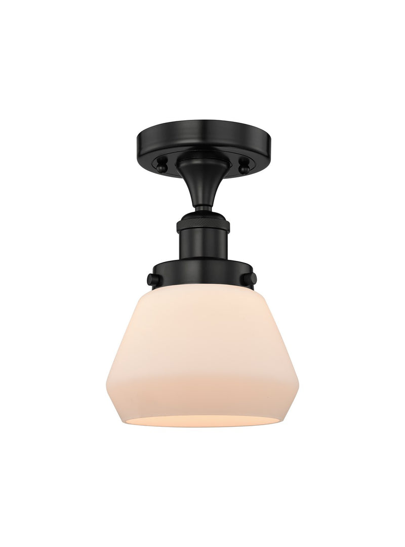 Innovations 616-1F-BK-G171 One Light Semi-Flush Mount, Matte Black