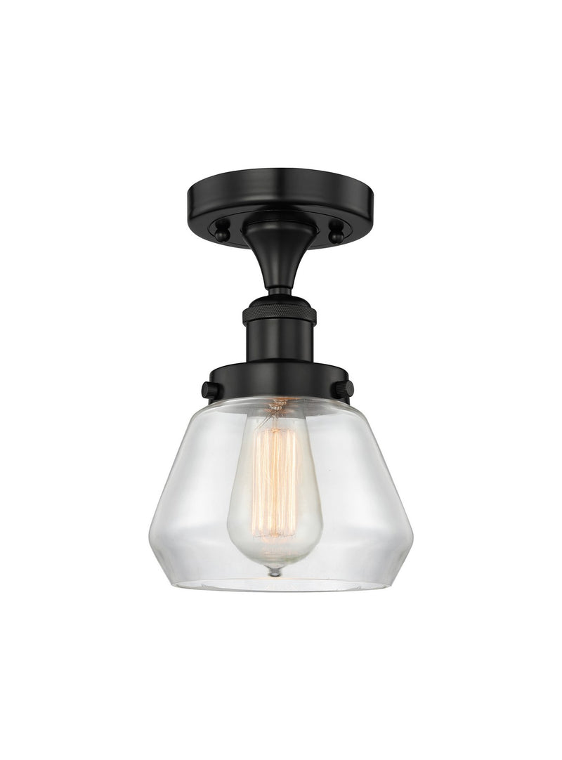 Innovations 616-1F-BK-G172 One Light Semi-Flush Mount, Matte Black