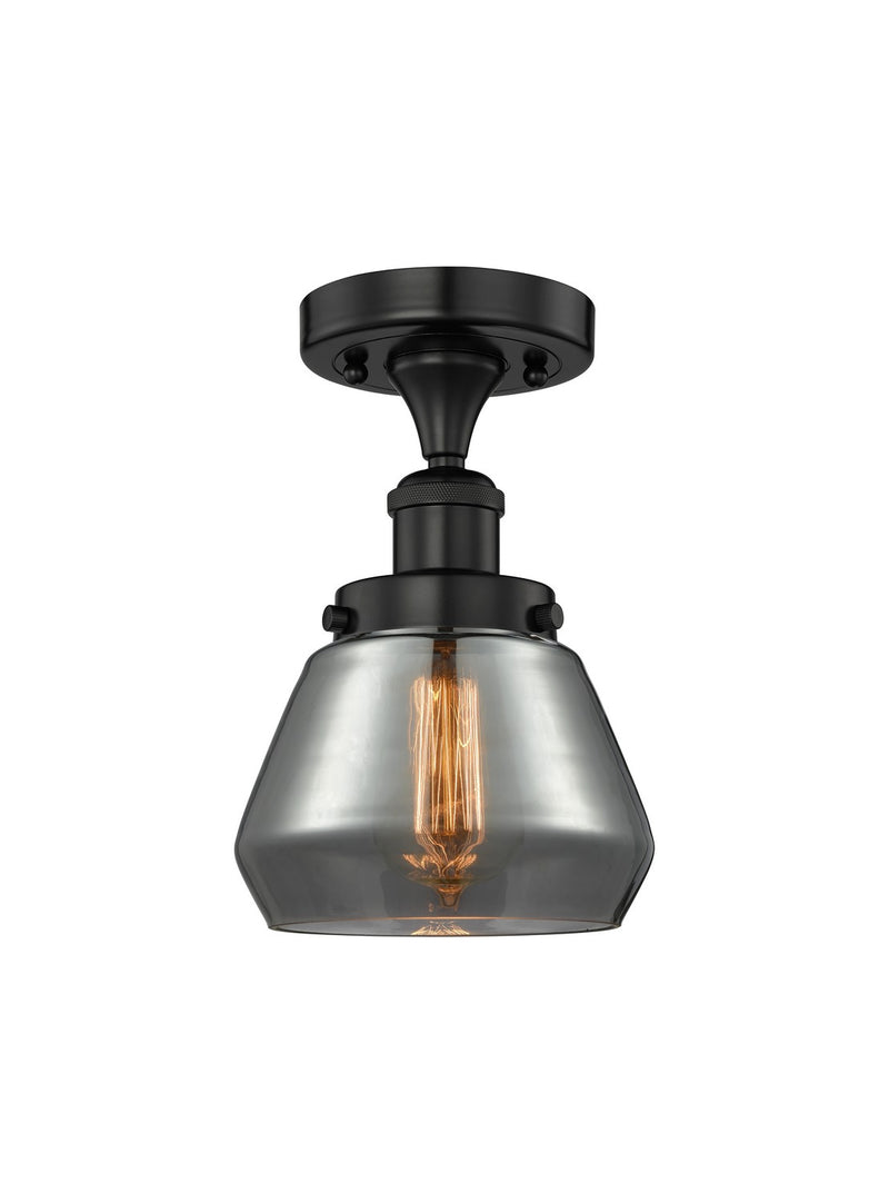 Innovations 616-1F-BK-G173 One Light Semi-Flush Mount, Matte Black