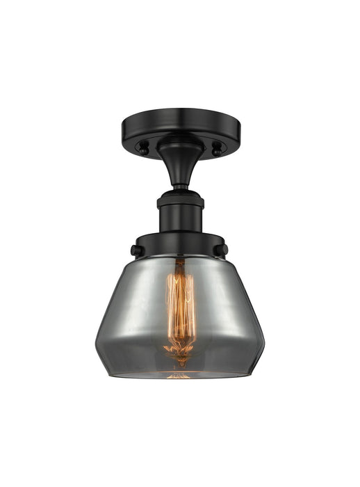 Innovations 616-1F-BK-G173 One Light Semi-Flush Mount, Matte Black