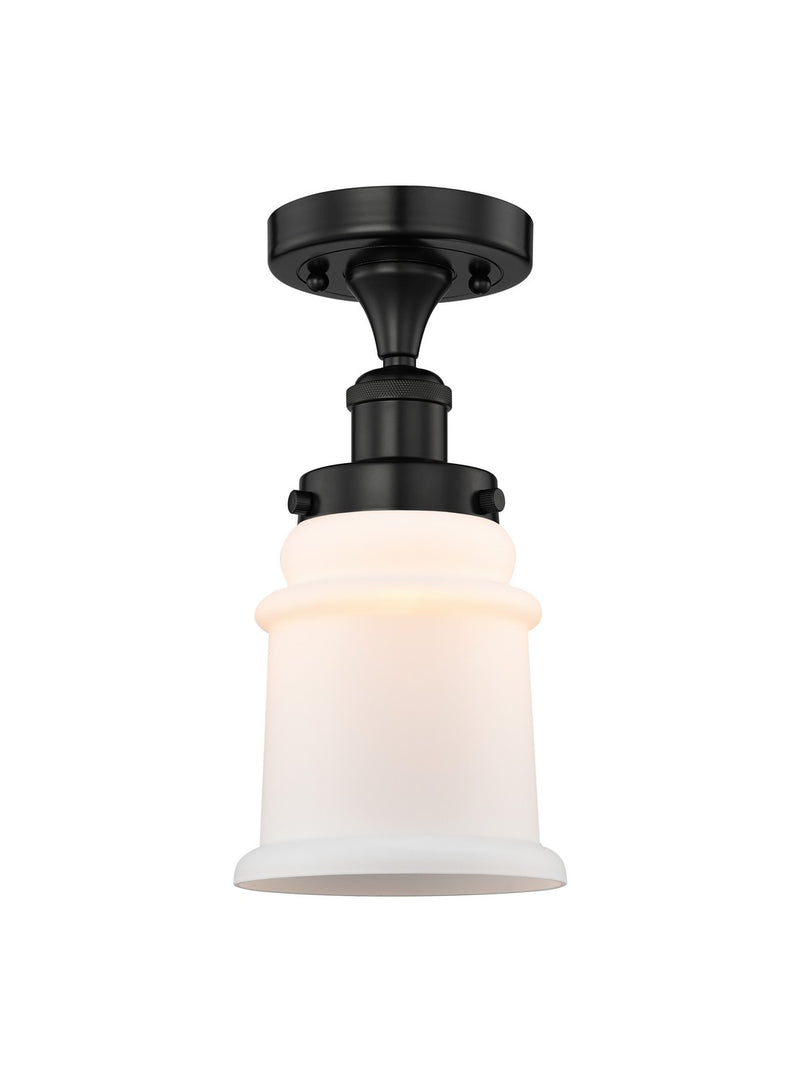 Innovations 616-1F-BK-G181 One Light Semi-Flush Mount, Matte Black