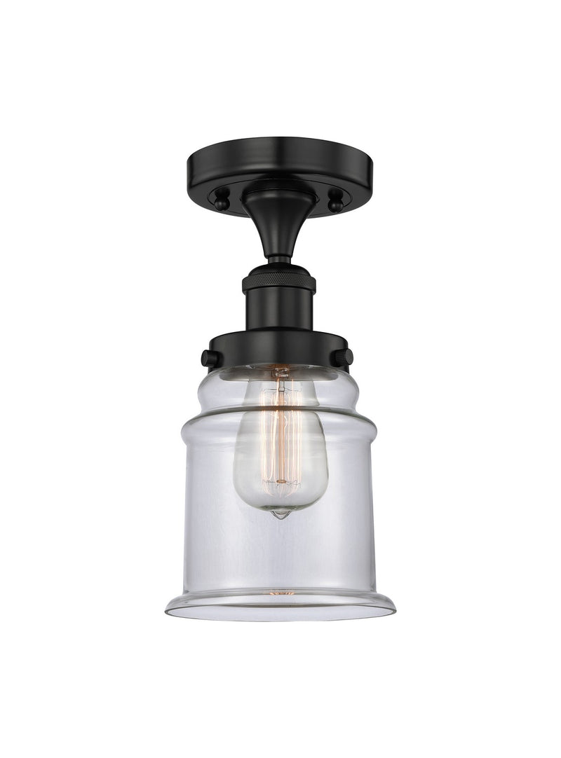 Innovations 616-1F-BK-G182 One Light Semi-Flush Mount, Matte Black