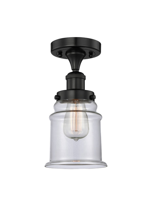 Innovations 616-1F-BK-G182 One Light Semi-Flush Mount, Matte Black