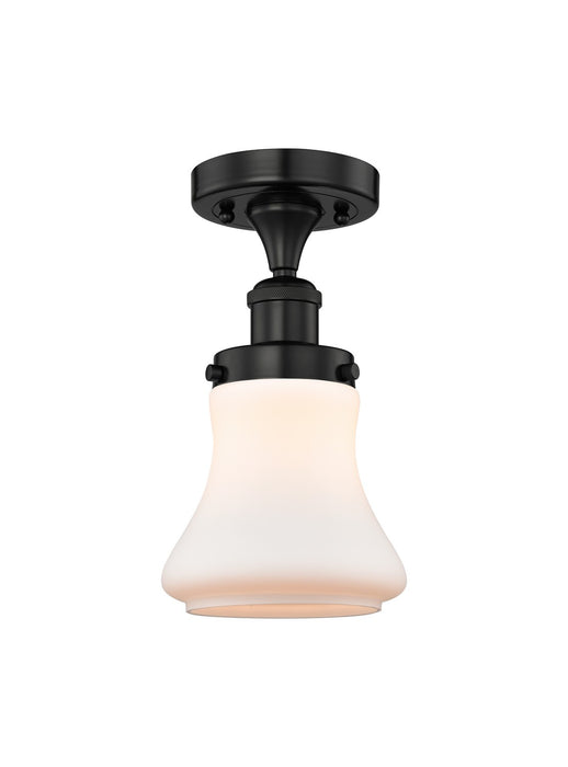 Innovations 616-1F-BK-G191 One Light Semi-Flush Mount, Matte Black