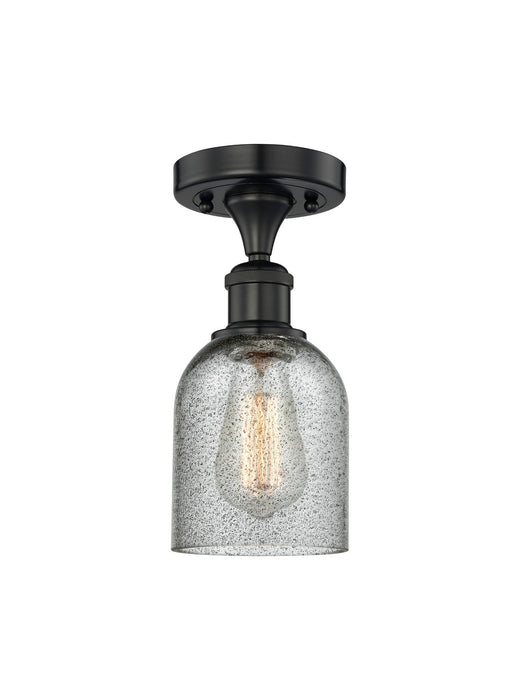 Innovations 616-1F-BK-G257 One Light Semi-Flush Mount, Matte Black