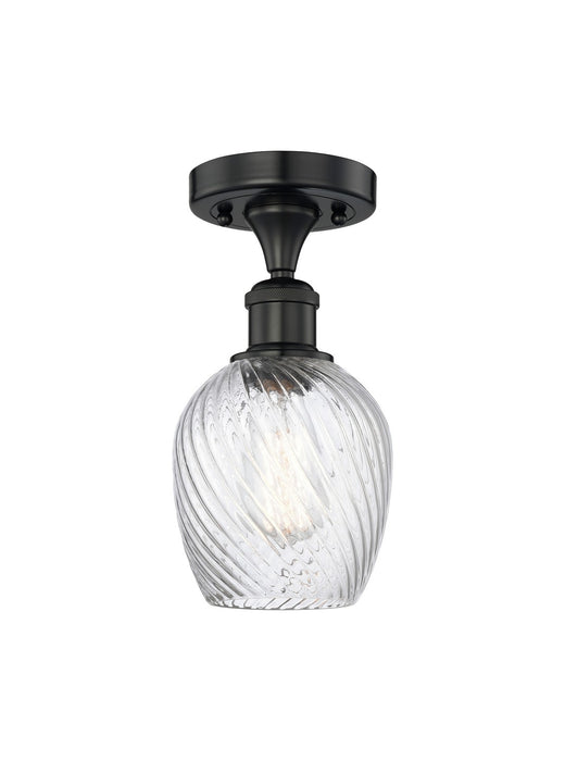 Innovations 616-1F-BK-G292 One Light Semi-Flush Mount, Matte Black