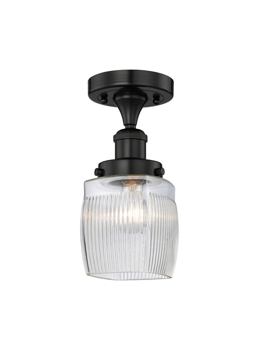 Innovations 616-1F-BK-G302 One Light Semi-Flush Mount, Matte Black