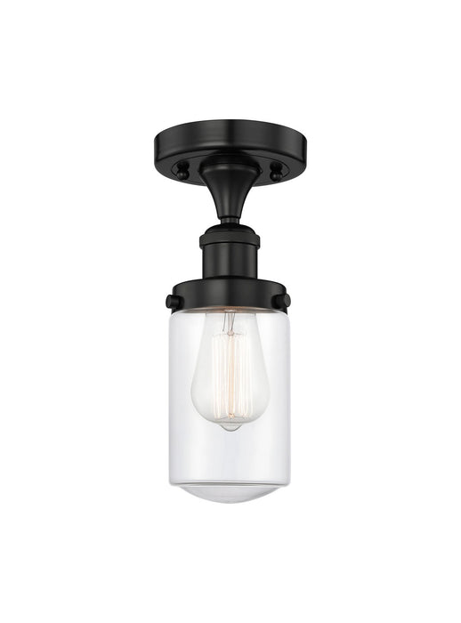 Innovations 616-1F-BK-G312 One Light Semi-Flush Mount, Matte Black