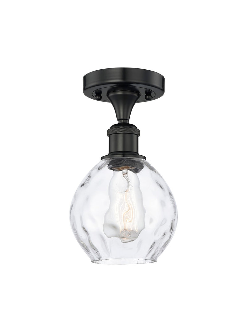 Innovations 616-1F-BK-G362 One Light Semi-Flush Mount, Matte Black