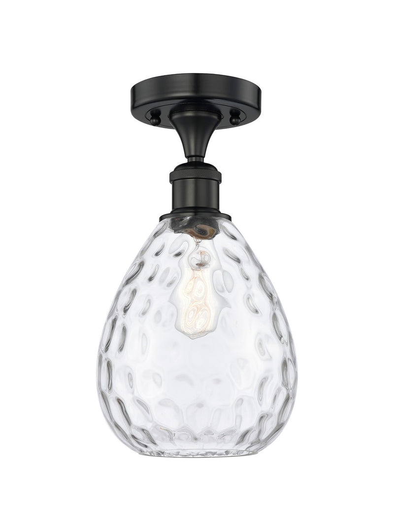 Innovations 616-1F-BK-G372 One Light Semi-Flush Mount, Matte Black