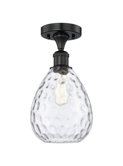 Innovations 616-1F-BK-G372 One Light Semi-Flush Mount, Matte Black