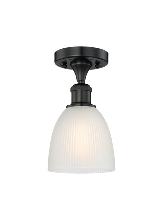 Innovations 616-1F-BK-G381 One Light Semi-Flush Mount, Matte Black