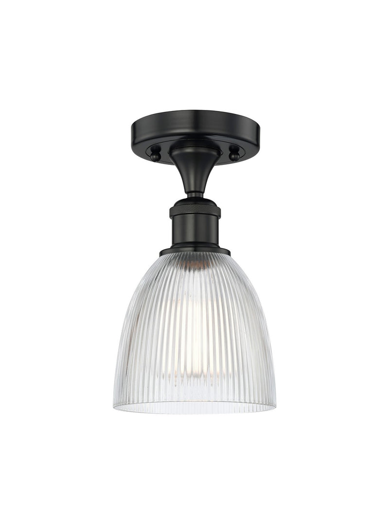 Innovations 616-1F-BK-G382 One Light Semi-Flush Mount, Matte Black