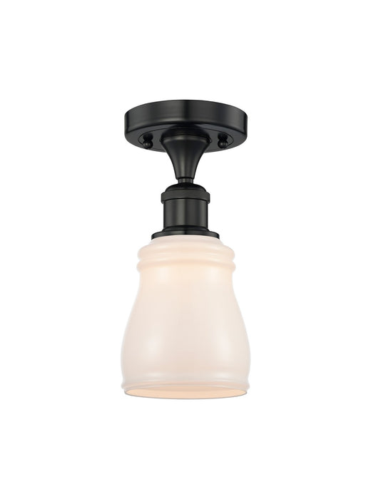 Innovations 616-1F-BK-G391 One Light Semi-Flush Mount, Matte Black