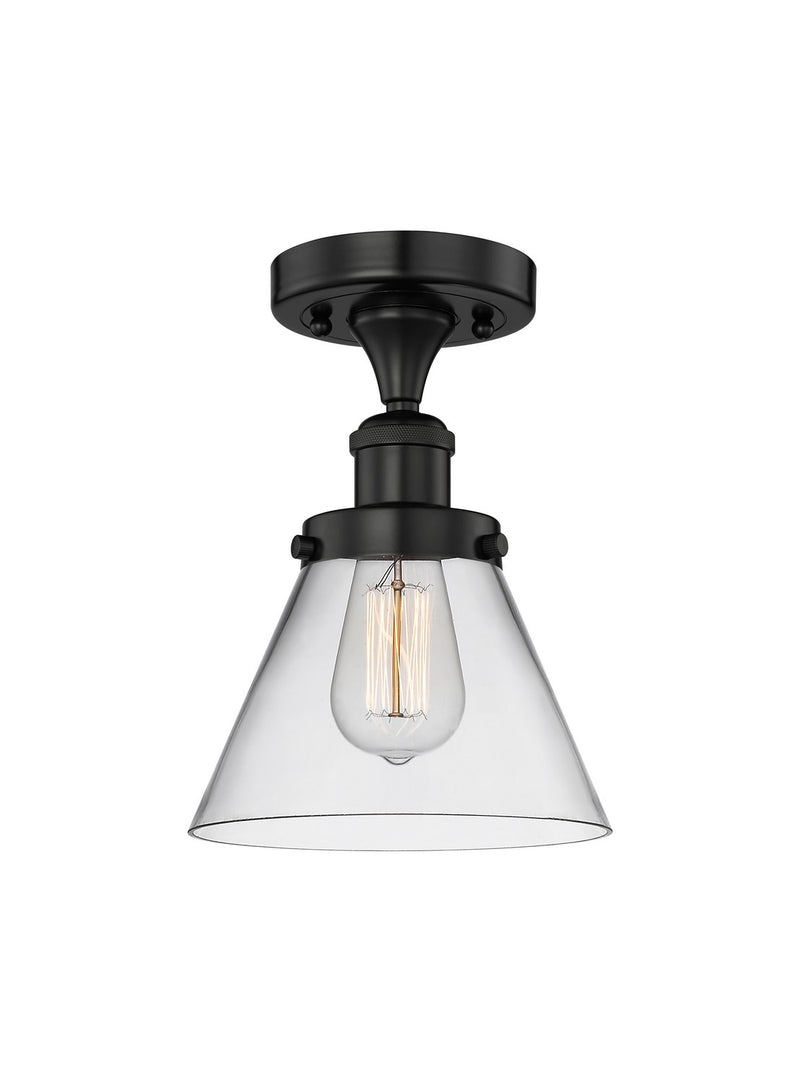 Innovations 616-1F-BK-G42 One Light Semi-Flush Mount, Matte Black