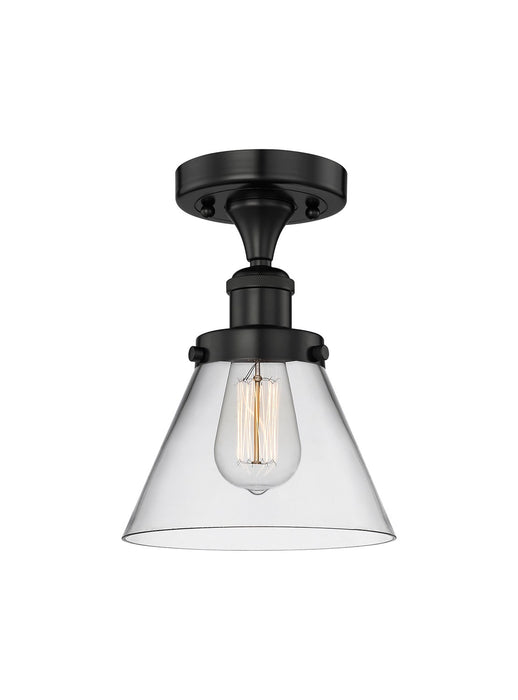 Innovations 616-1F-BK-G42 One Light Semi-Flush Mount, Matte Black