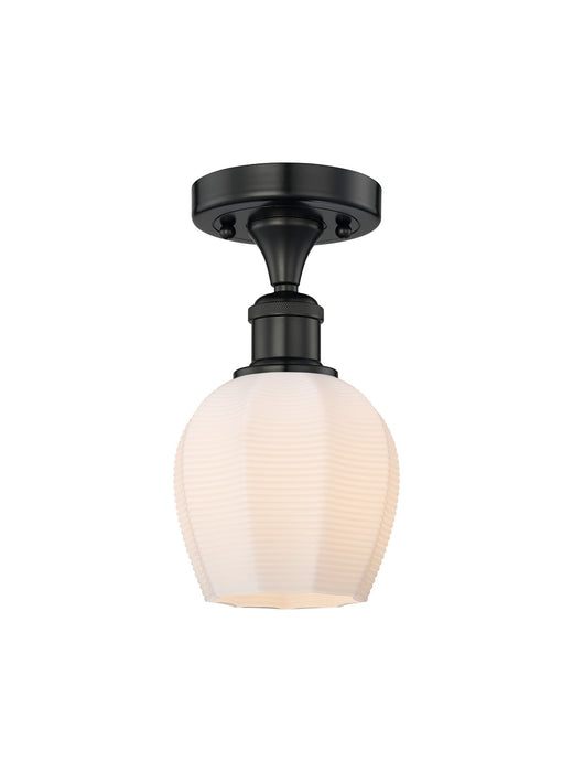 Innovations 616-1F-BK-G461-6 One Light Semi-Flush Mount, Matte Black