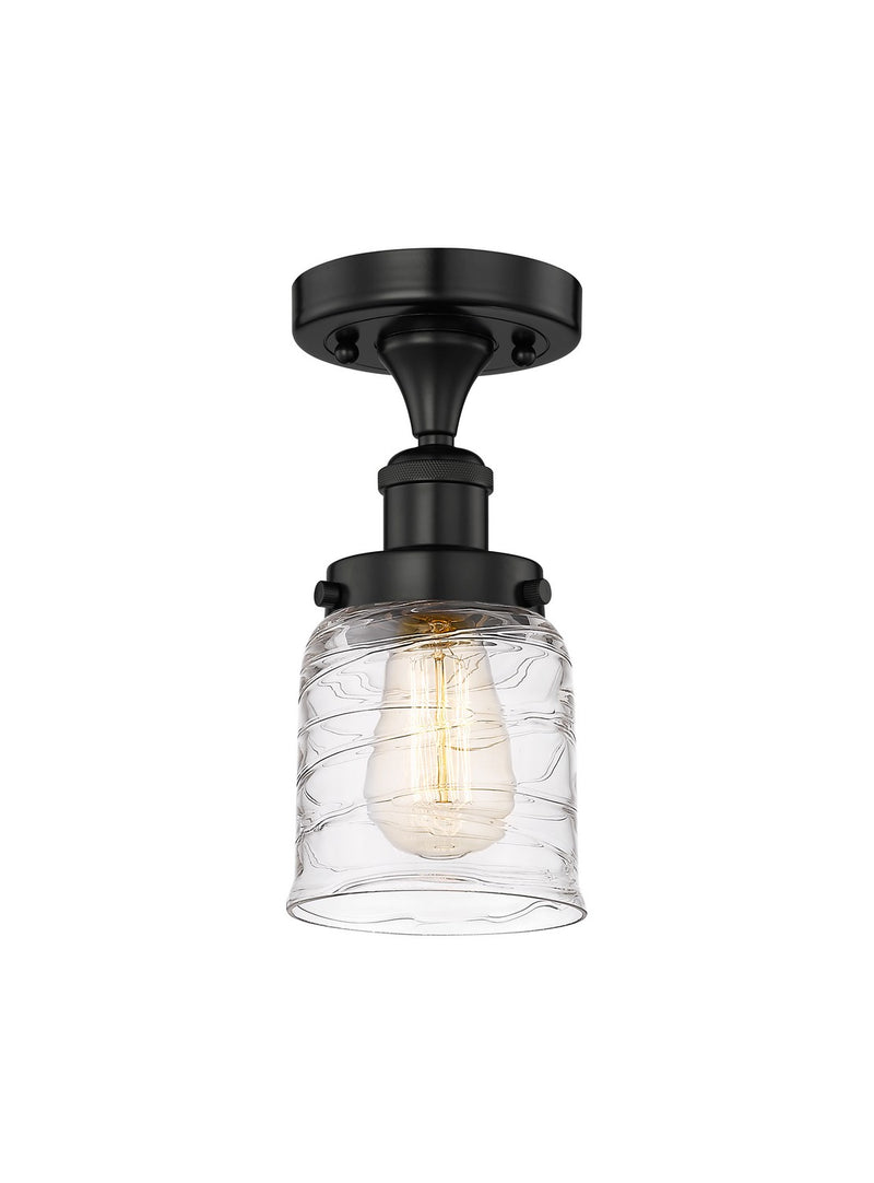 Innovations 616-1F-BK-G513 One Light Semi-Flush Mount, Matte Black