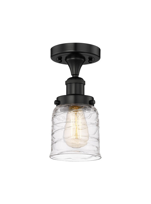 Innovations 616-1F-BK-G513 One Light Semi-Flush Mount, Matte Black