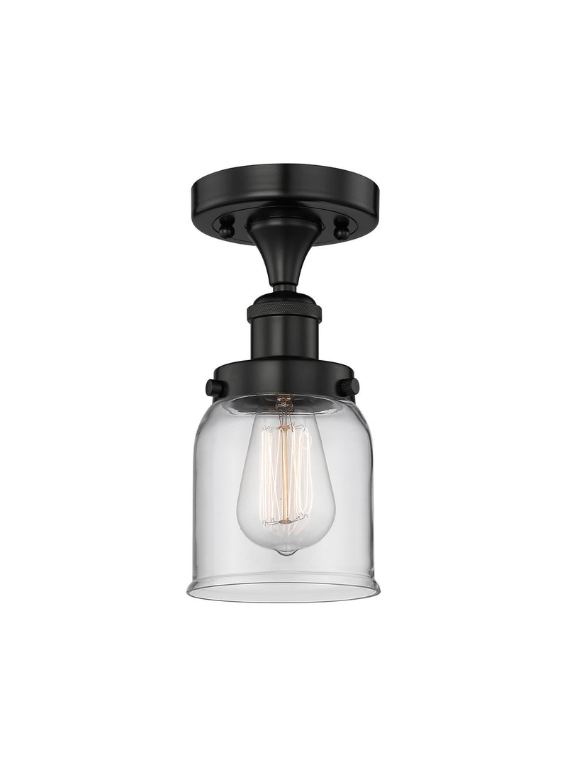 Innovations 616-1F-BK-G52 One Light Semi-Flush Mount, Matte Black