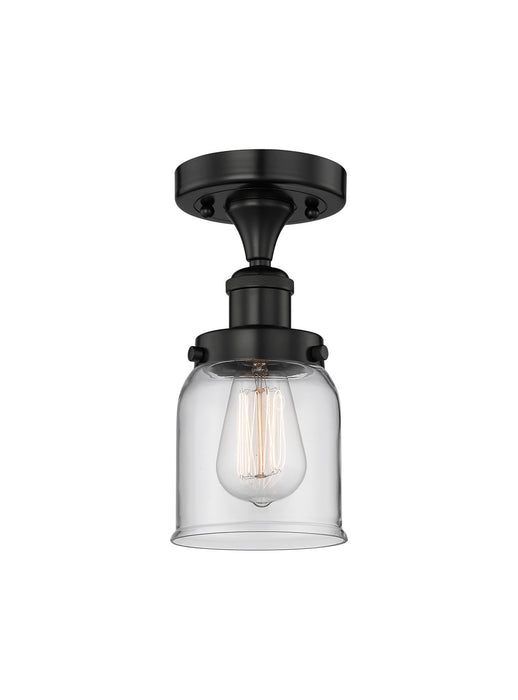 Innovations 616-1F-BK-G52 One Light Semi-Flush Mount, Matte Black