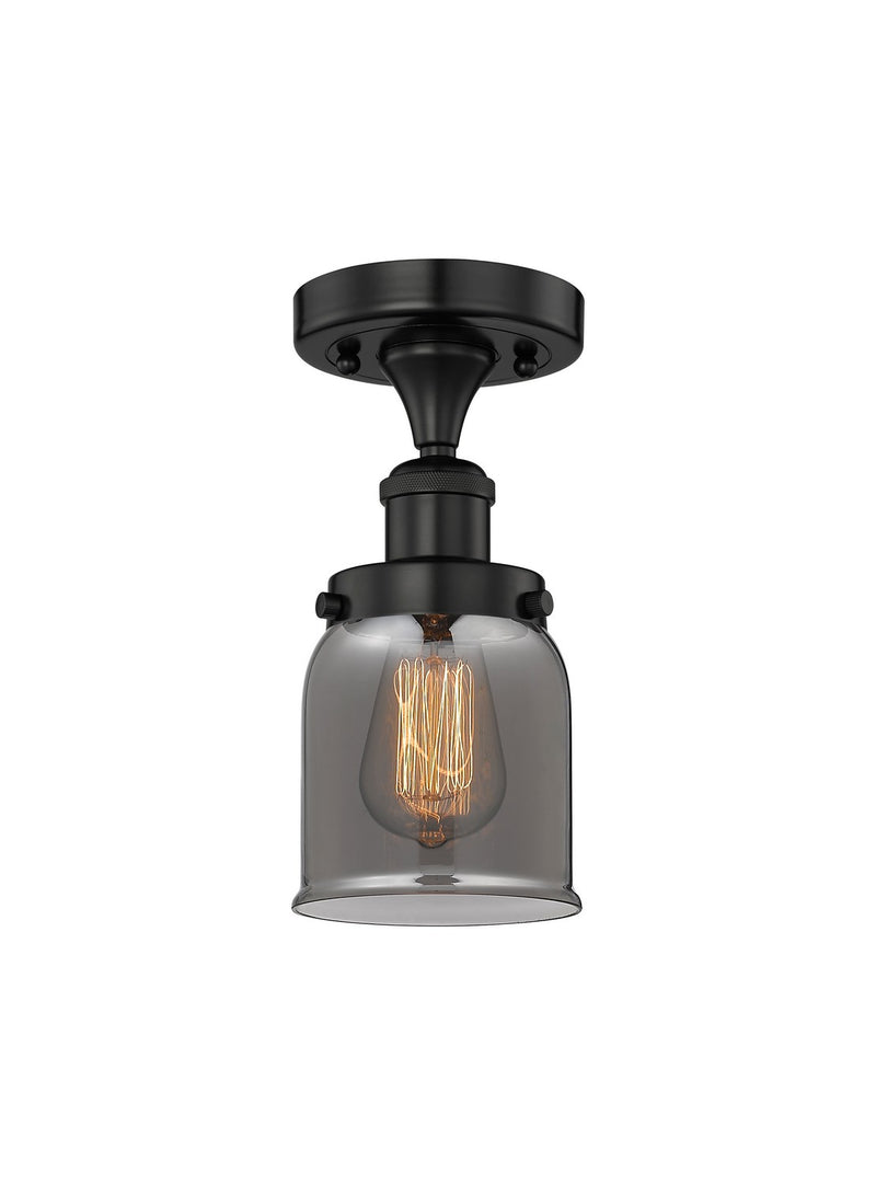 Innovations 616-1F-BK-G53 One Light Semi-Flush Mount, Matte Black
