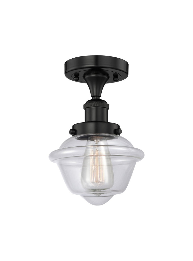 Innovations 616-1F-BK-G532 One Light Semi-Flush Mount, Matte Black