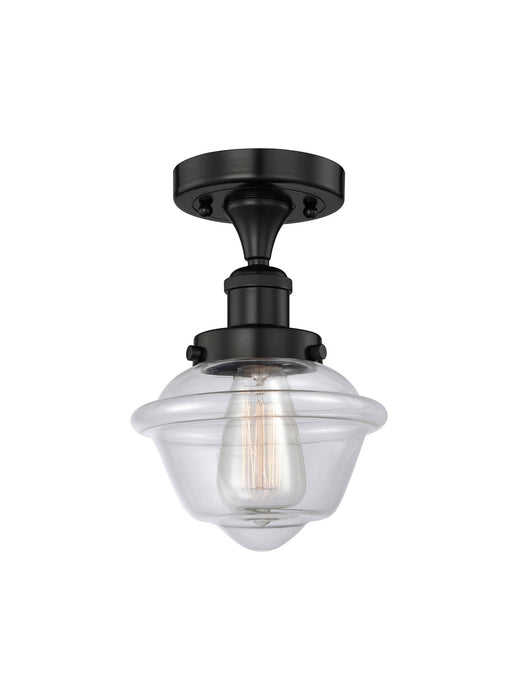Innovations 616-1F-BK-G532 One Light Semi-Flush Mount, Matte Black