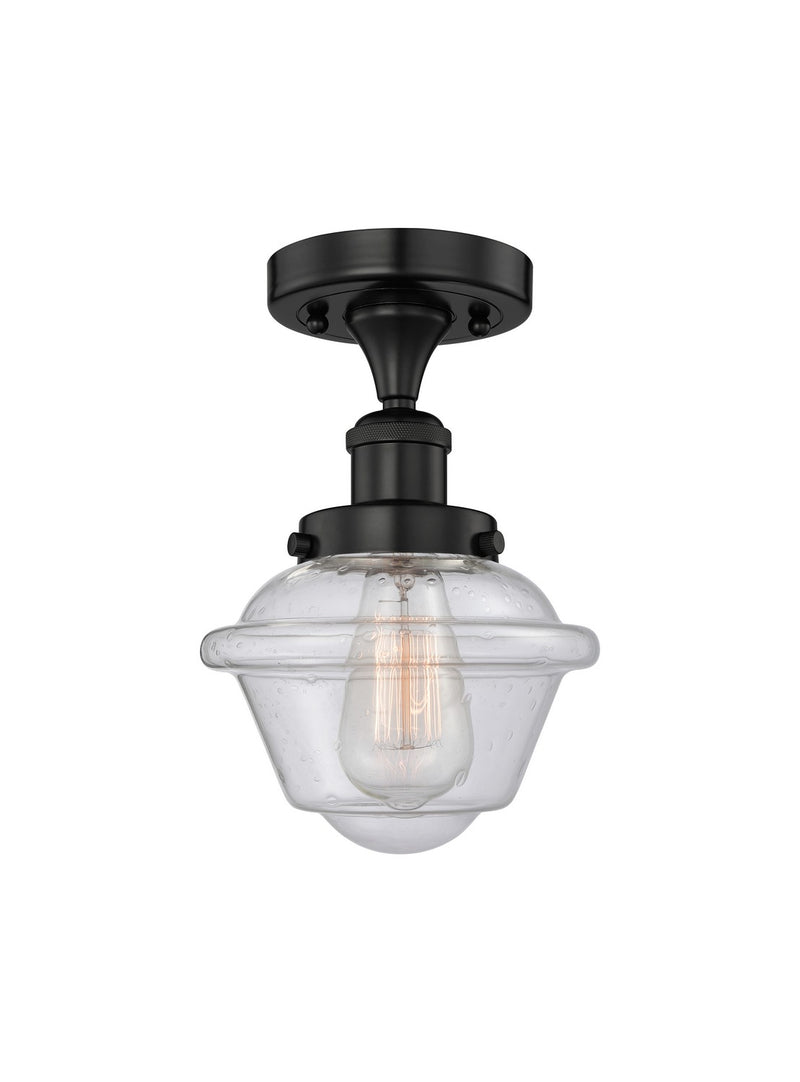 Innovations 616-1F-BK-G534 One Light Semi-Flush Mount, Matte Black