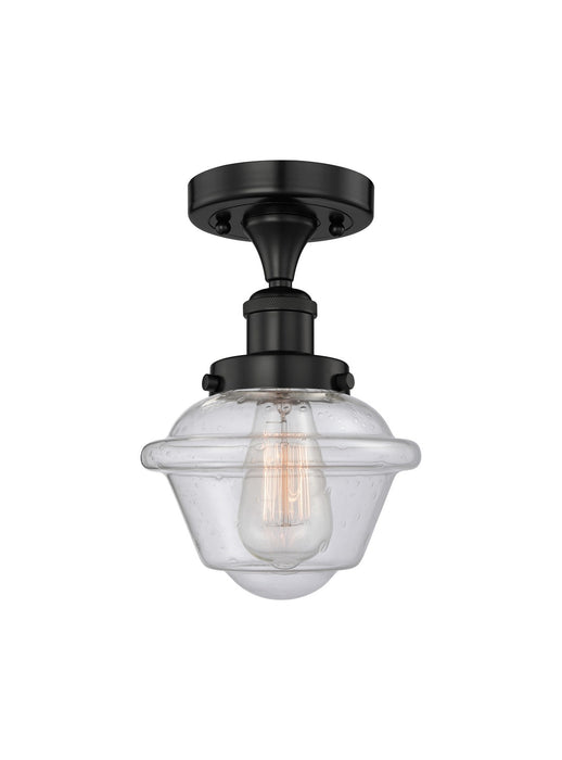 Innovations 616-1F-BK-G534 One Light Semi-Flush Mount, Matte Black