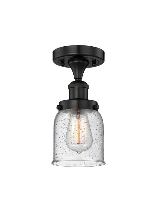 Innovations 616-1F-BK-G54 One Light Semi-Flush Mount, Matte Black