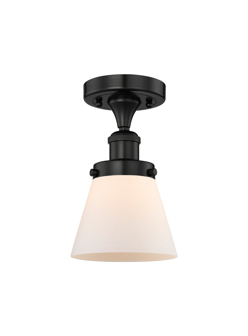 Innovations 616-1F-BK-G61 One Light Semi-Flush Mount, Matte Black