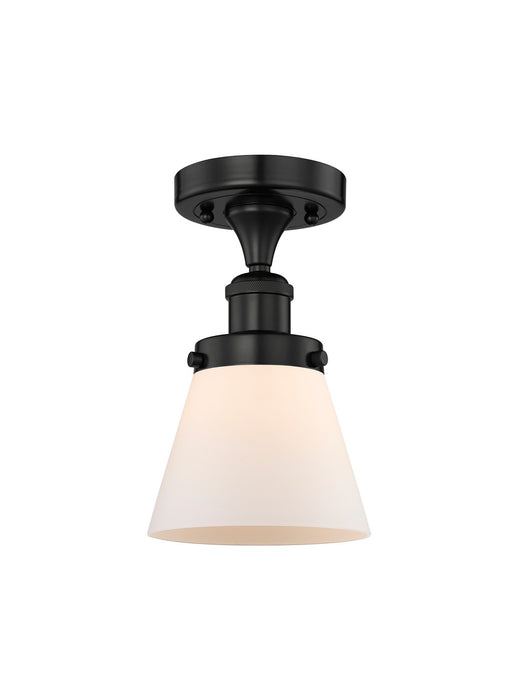 Innovations 616-1F-BK-G61 One Light Semi-Flush Mount, Matte Black