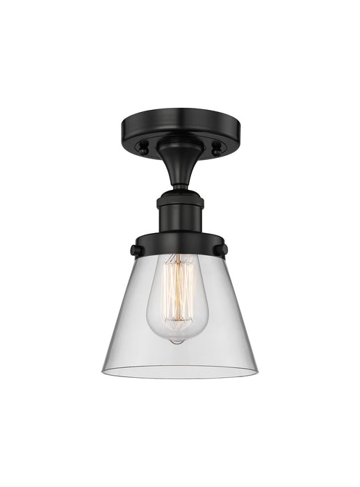 Innovations 616-1F-BK-G62 One Light Semi-Flush Mount, Matte Black
