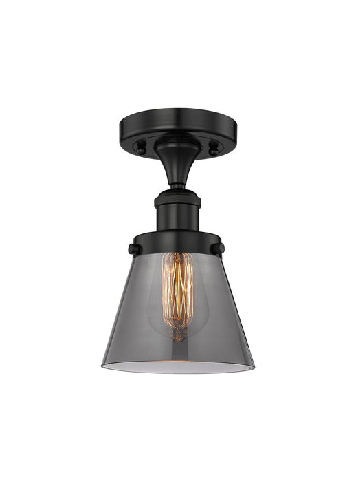 Innovations 616-1F-BK-G63 One Light Semi-Flush Mount, Matte Black