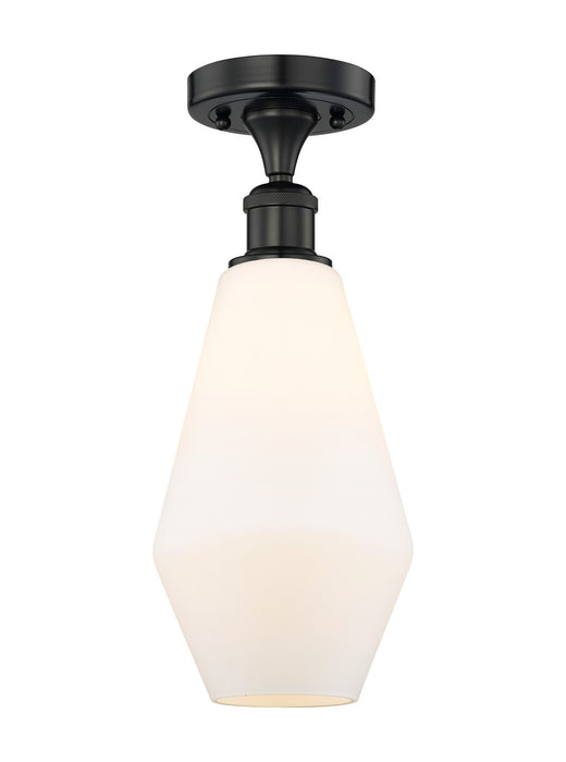 Innovations 616-1F-BK-G651-7 One Light Semi-Flush Mount, Matte Black